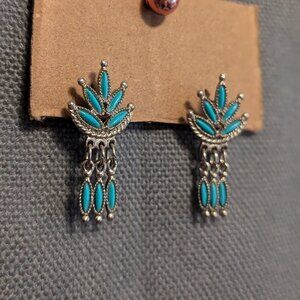 Blue Dangle Earrings